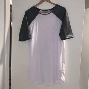 MINKPINK leather sleeve dress